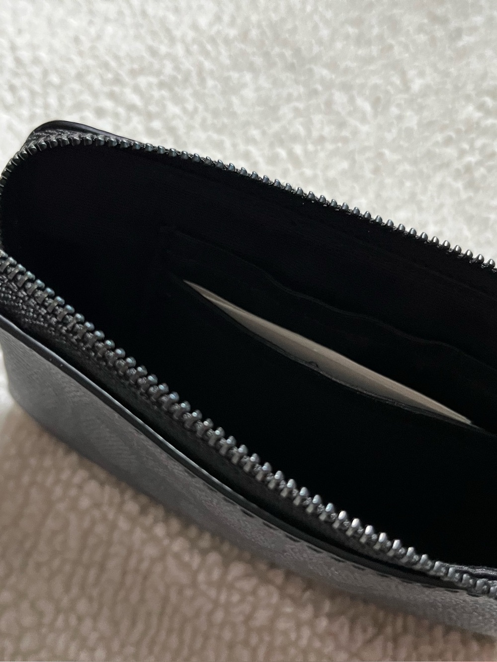 NWT Coach Black Leather Wristlet with Strap - Picture 8 of 11